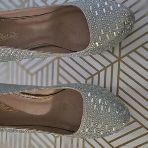 Shiny Silver Women's Shoes by Unknown Brand